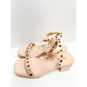 MIA Sandals Womens Size 6 Pink Studded Chunky Heel Y2K